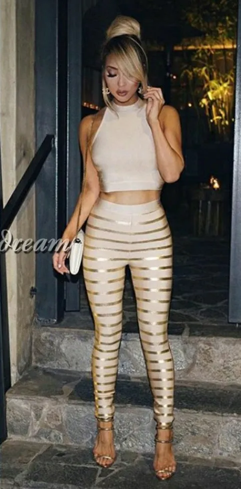 Suameré Geometric Print Bandage Two Piece Set