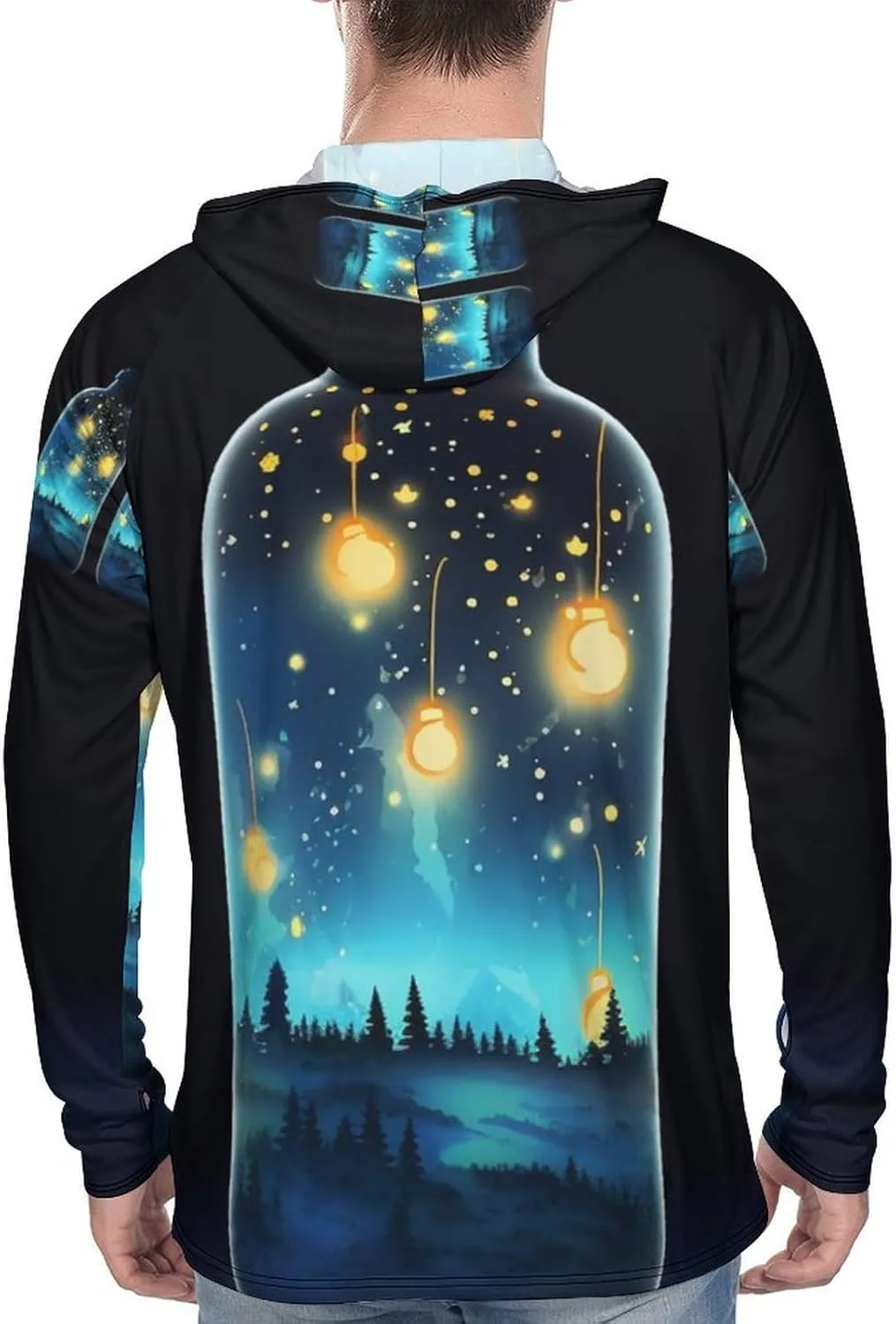 Sun Protection Shirt Long Sleeve Hoodie Beautiful Bottle Lightweight Rash Guard Quick Dry Sun Shirt for Outdoor