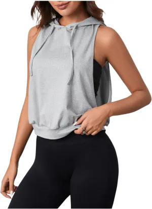 SweatyRocks Women's Sleeveless Workout Top Gym Activewear Crop Tank Top Open Side Shirt for Athletic Exercise Running