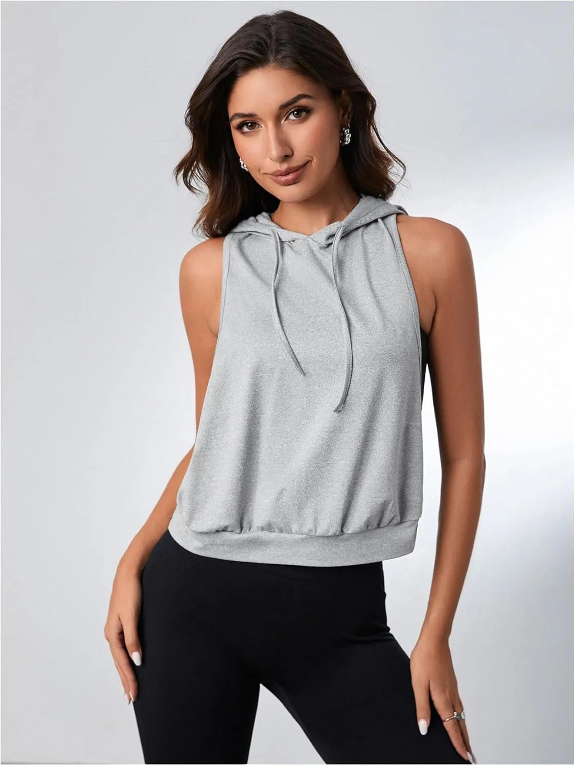 SweatyRocks Women's Sleeveless Workout Top Gym Activewear Crop Tank Top Open Side Shirt for Athletic Exercise Running