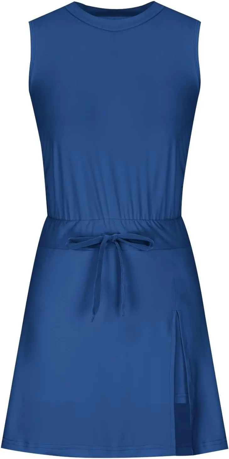 Tennis Dress with Shorts, Active Rompers Dress Golf Dresses, Skort Dress, Workout Dress, Athletic Athleisure Sets