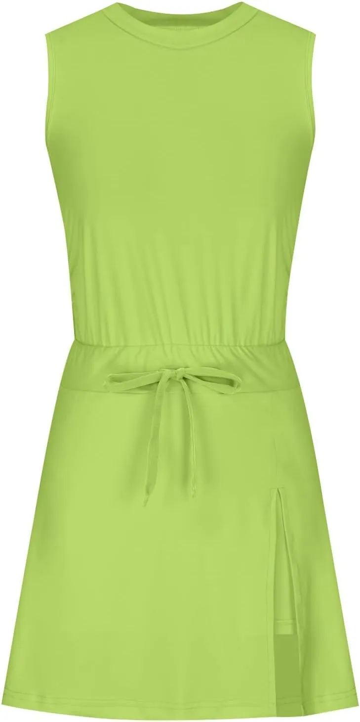 Tennis Dress with Shorts, Active Rompers Dress Golf Dresses, Skort Dress, Workout Dress, Athletic Athleisure Sets