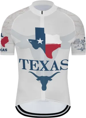 Texas Cycling Jersey Men's Texas State Cycling Shirt Flag Bike Short Sleeve Road Biking Wear Bicycle Shirt