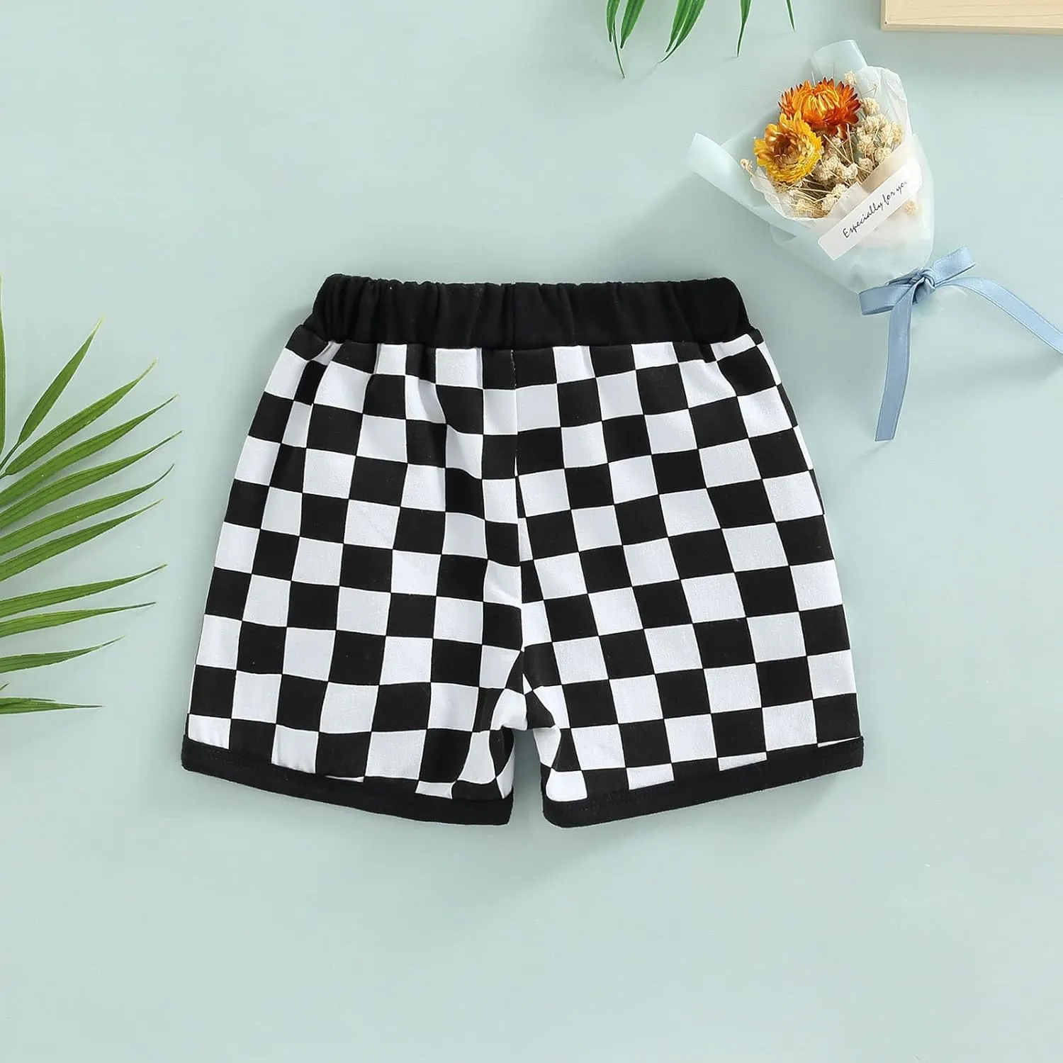 Toddler Baby Boy Girl Checkerboard Plaid Pants Elastic Waist Casual Trousers Spring Summer Fall Winter Long Pants