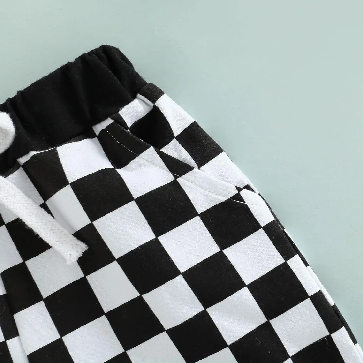 Toddler Baby Boy Girl Checkerboard Plaid Pants Elastic Waist Casual Trousers Spring Summer Fall Winter Long Pants