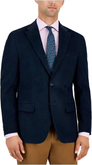 Tommy Hilfiger Mens Modern Fit Corduroy Two Button Blazer Jacket