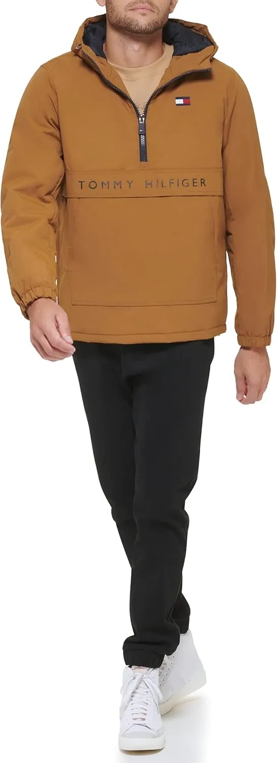 Tommy Hilfiger Mens Performance Taslan Popover Parka Coat