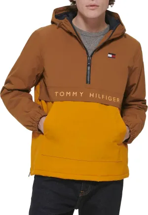 Tommy Hilfiger Mens Performance Taslan Popover Parka Coat