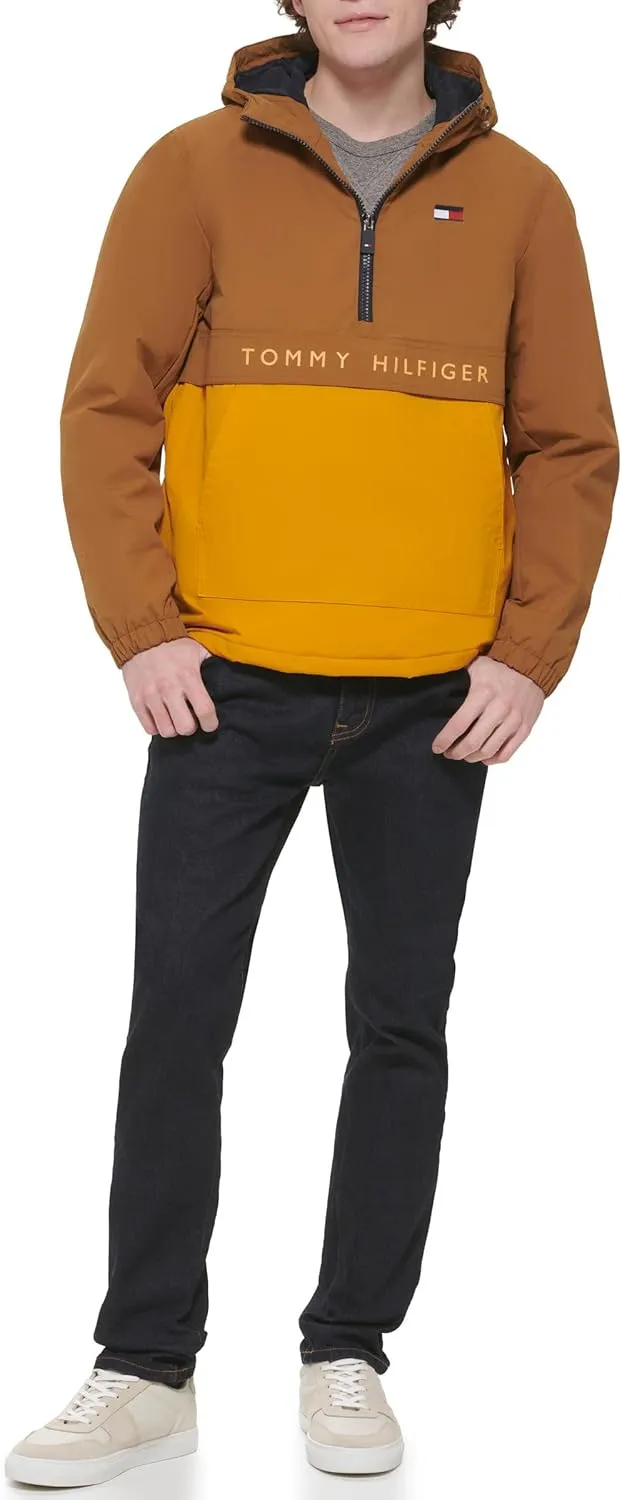 Tommy Hilfiger Mens Performance Taslan Popover Parka Coat