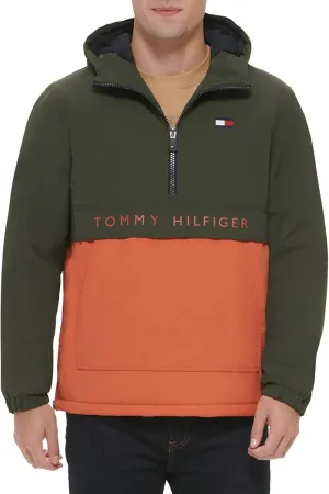 Tommy Hilfiger Mens Performance Taslan Popover Parka Coat