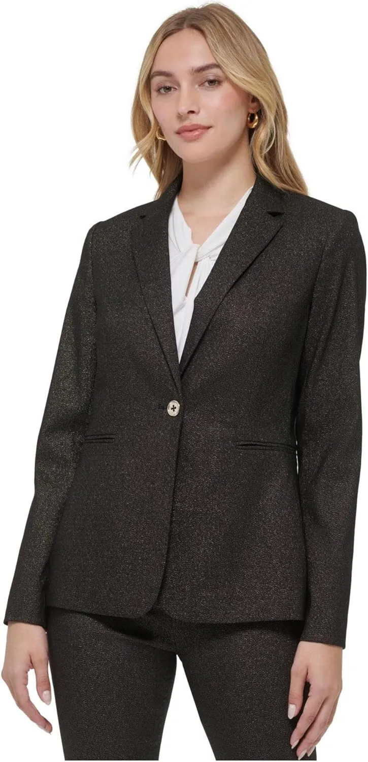 Tommy Hilfiger Womens Shimmer Blazer Jacket