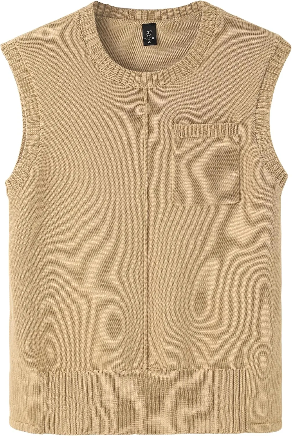 Totatuit Women's Crew Neck Sleeveless Sweater Vest with Pockets 2025 Trendy Ribbed Knit Casual Pullover Tank Tops S-XXL