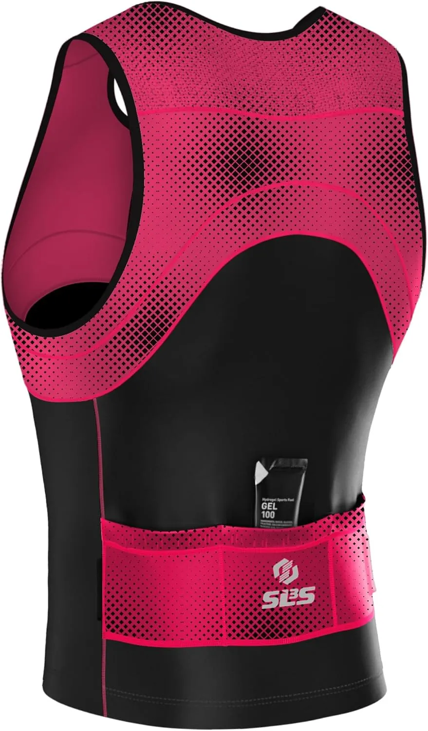 Tri Top Men - Sleeveless Mens Triathlon Top  PRO Premium FX Material - 3 Pocket Triathlon Shirts for Men