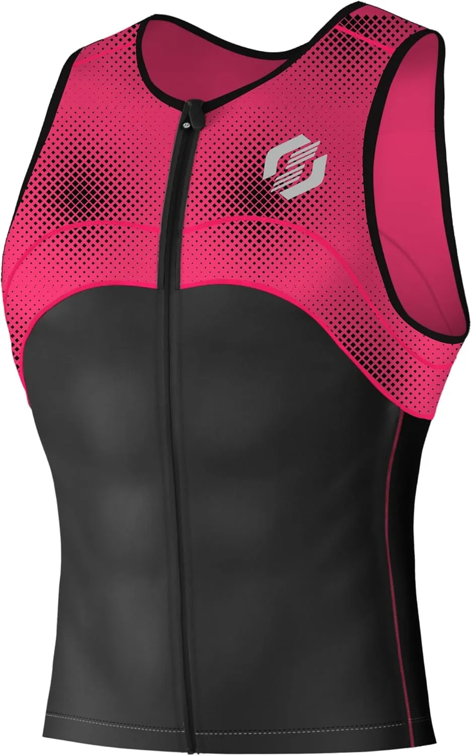 Tri Top Men - Sleeveless Mens Triathlon Top  PRO Premium FX Material - 3 Pocket Triathlon Shirts for Men