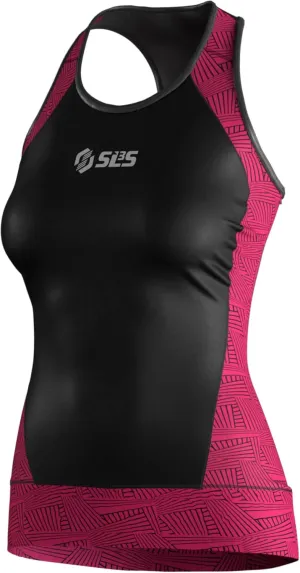 Triathlon Top Women - Sleeveless Tri Top Women - Comfortable & Great Fit Triathlon Shirts or Singlet, No Shelf Bra