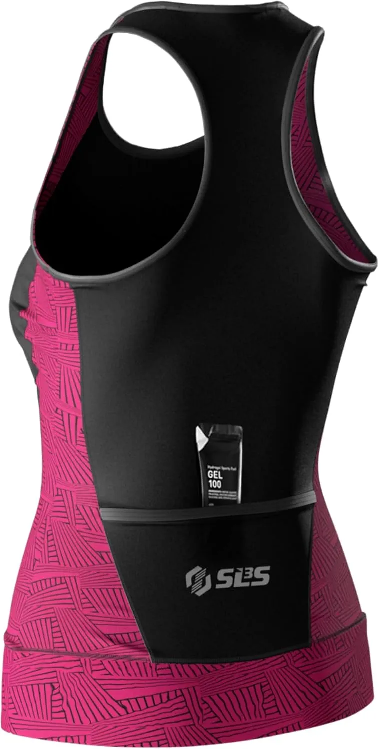 Triathlon Top Women - Sleeveless Tri Top Women - Comfortable & Great Fit Triathlon Shirts or Singlet, No Shelf Bra