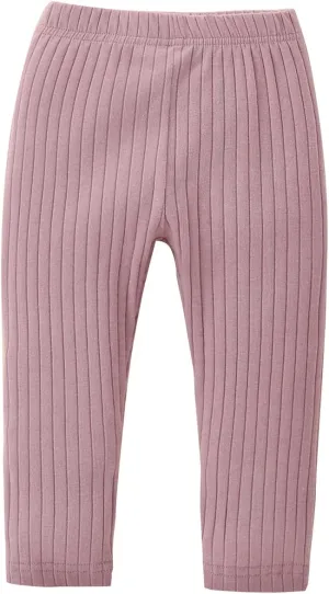 Unisex Baby Ribbed Knitting Leggings Newborn Boy Girl Elastic Waist Cotton Pants