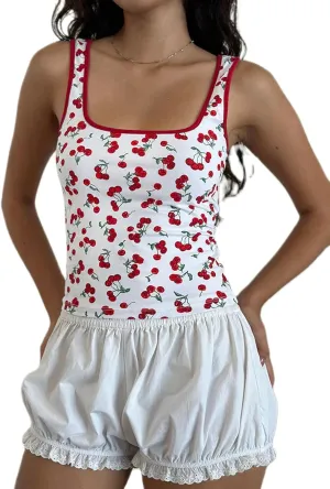 Women Y2K Lace Patchwork Tank Top Aesthetic Low Cut Sleeveless Backless Vest Vintage Camisole Crop Top Streetwear