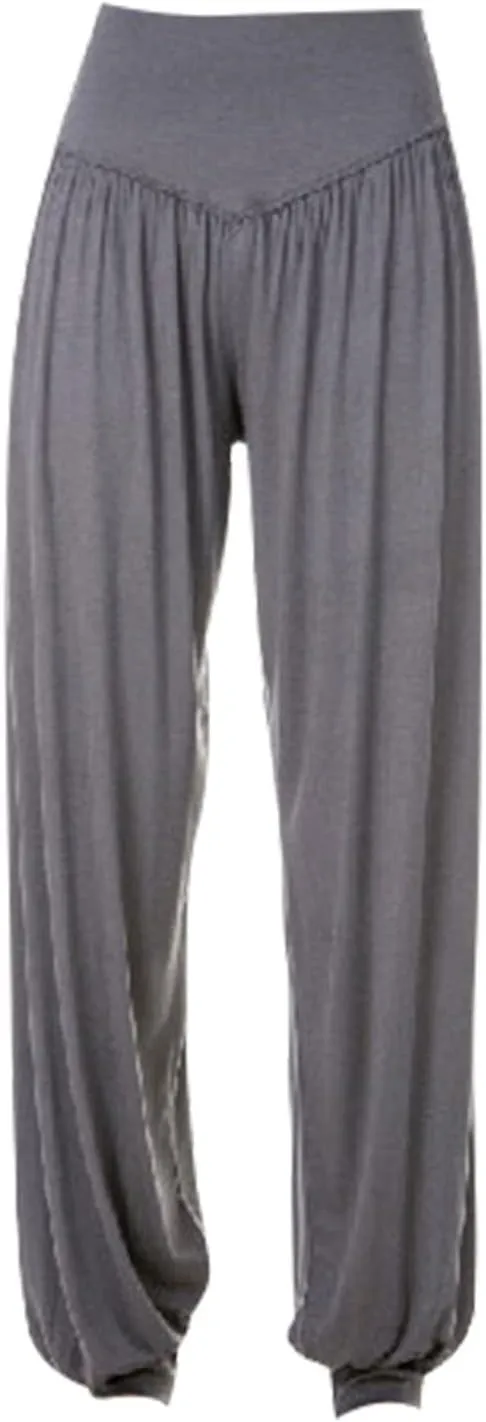 Womens 2024 High Waist Harem Pants Lightweight Casual Yoga Trousers Summer Pleated Workout Leggings Lounge Pants