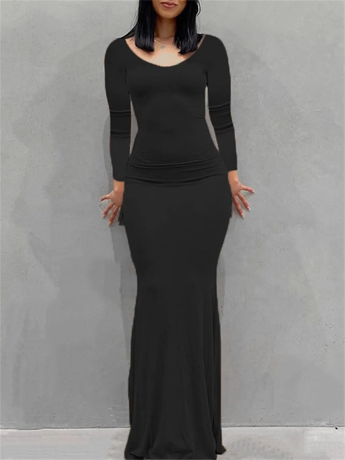 Women's Casual Solid Color Long Dress Sexy Sleeveless Bodycon Maxi Dresses Summer Elegant Party Club Streetwear