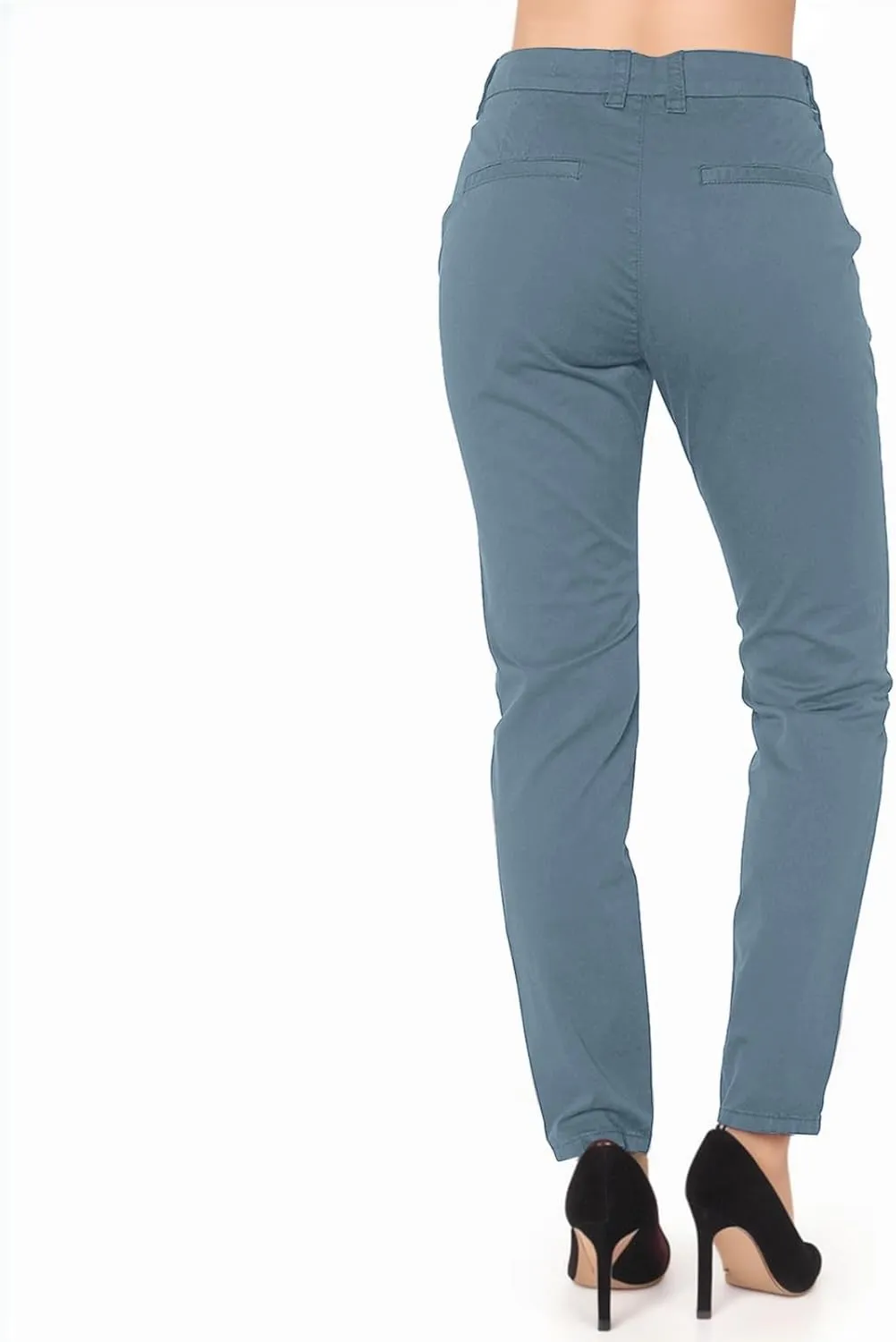 Womens Elegant Casual Daily Straight Leg Casual Pants Suit Pants Solid Color Zipper Button Trousers High Waist