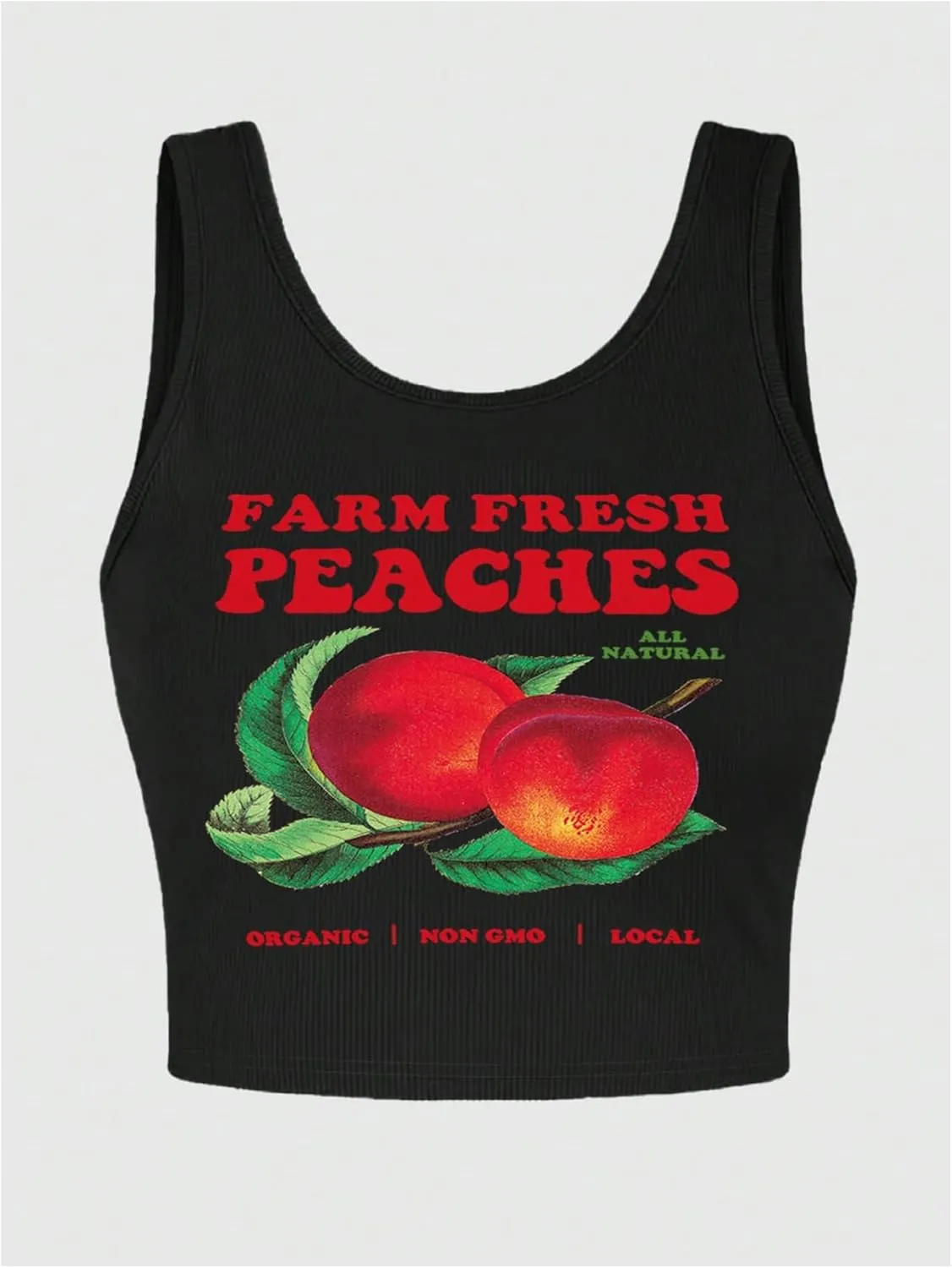 Women's Graphic Crop Tank Top Summer Round Neck Tank Top Shirts Casual Letter Print Sleeveless T Shirt