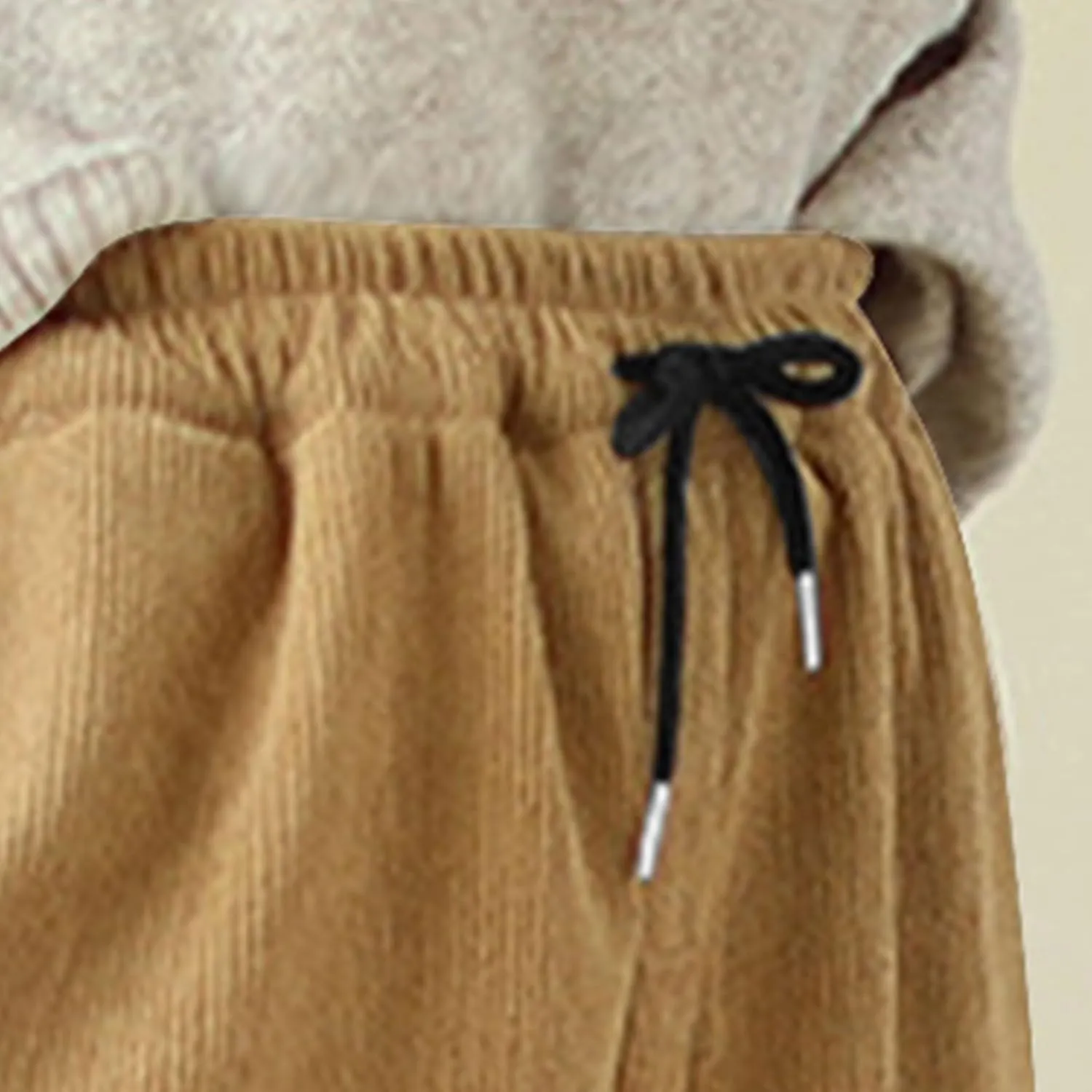 Women's Harem Pants Casual Loose Fit Drawstring Elastic Waist Pants Vintage Solid Tapered Trousers with Pockets