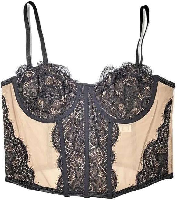 Women's Lace Camisole Top with Bottoming Top Waist Mesh Chest Wrap Thin Underwear for Women(D,44E)