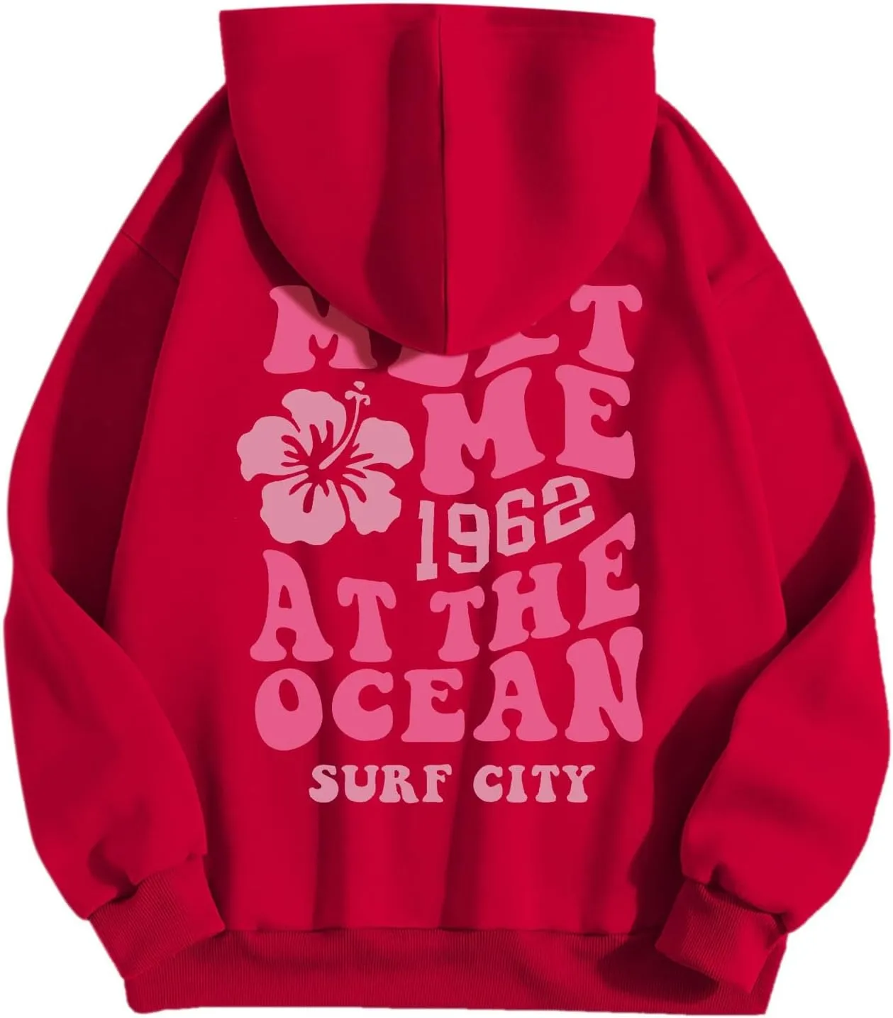Womens Letter Print Graphic Hoodies Y2K 2025 Oversized Cute Preppy Long Sleeve Drawstring Sweatshirt with Pocket