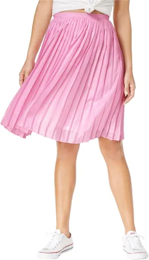 Womens Metallic Midi Skirt, Metallic, Juniors, Large