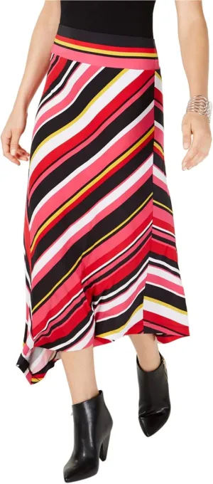Womens Striped Maxi Skirt, Multicoloured, Small