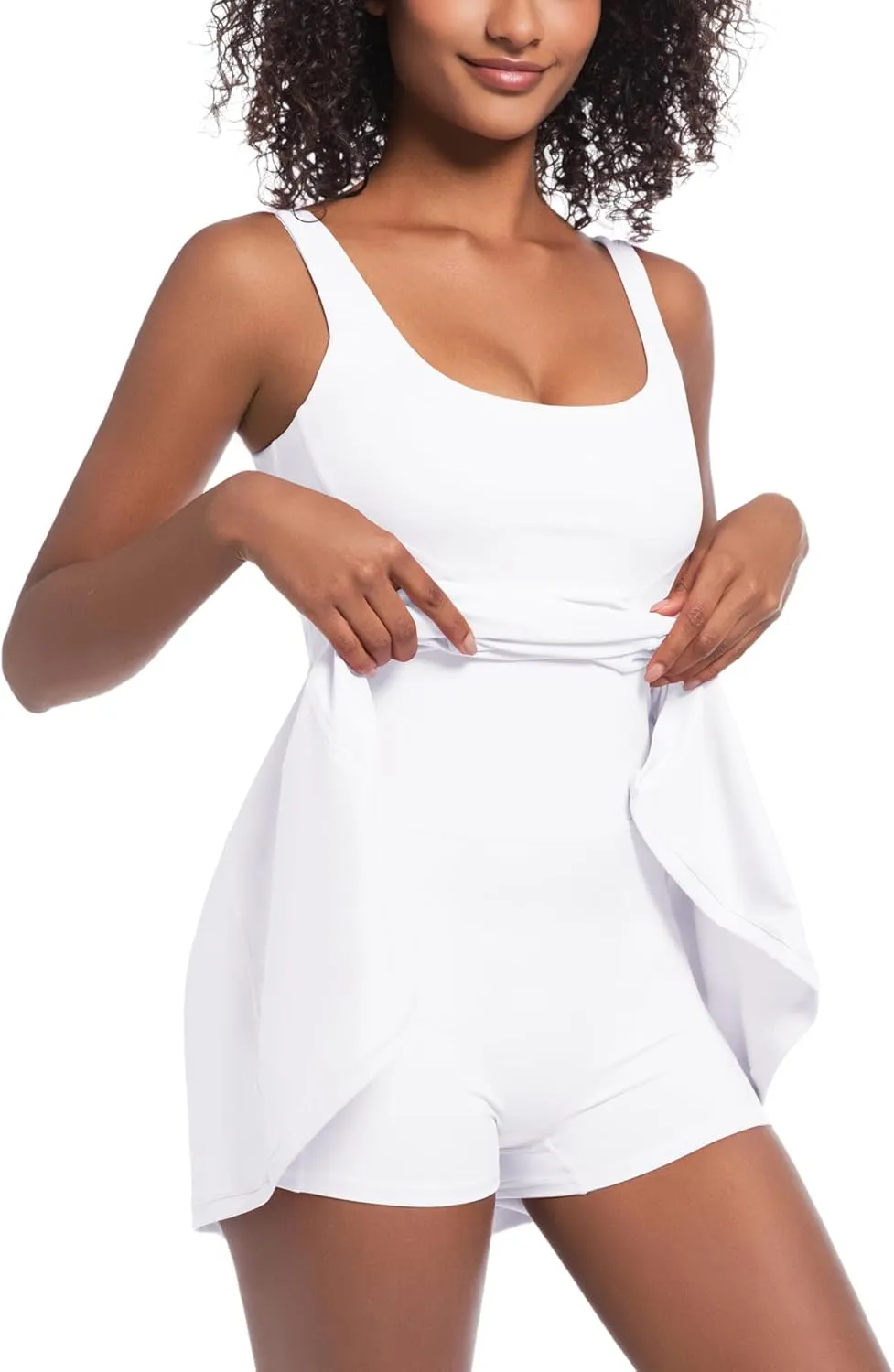 Womens Tennis Dress Built in Shorts Athletic Dress with Pockets for Golf Workout Active
