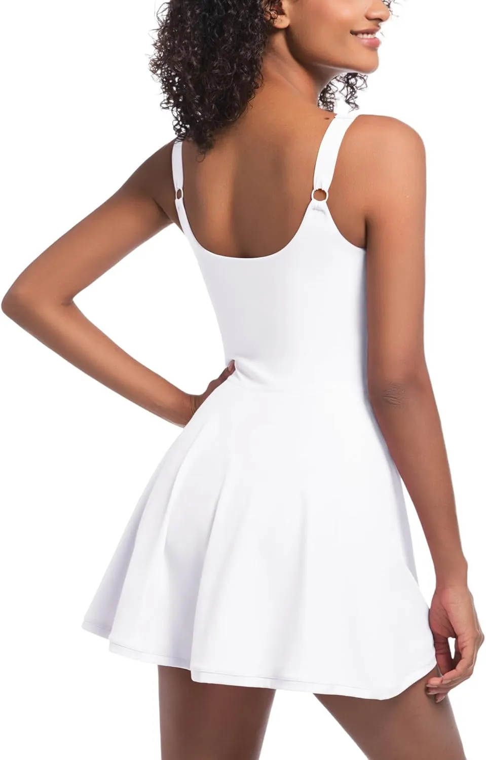 Womens Tennis Dress Built in Shorts Athletic Dress with Pockets for Golf Workout Active
