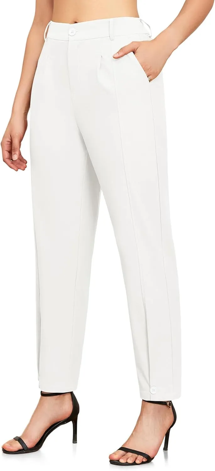 Womens Trendy and Stylish High Waisted Pants Work Pants Or Casual Wear Trousers Ankle Length Trousers