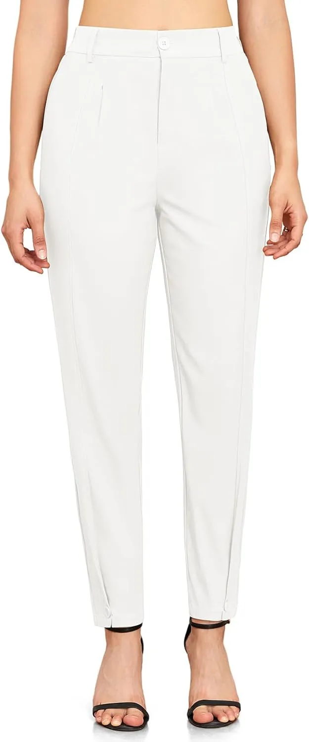 Womens Trendy and Stylish High Waisted Pants Work Pants Or Casual Wear Trousers Ankle Length Trousers