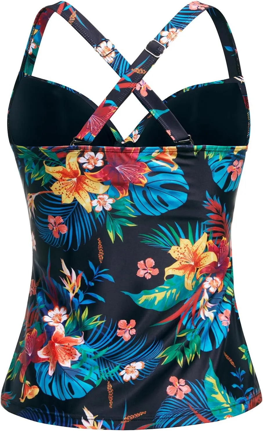 Women's Underwire Tankini Top Only - Push Up Swimsuit Top with Bra Support Tummy Control Bathing Suit Top No Bottom 2025