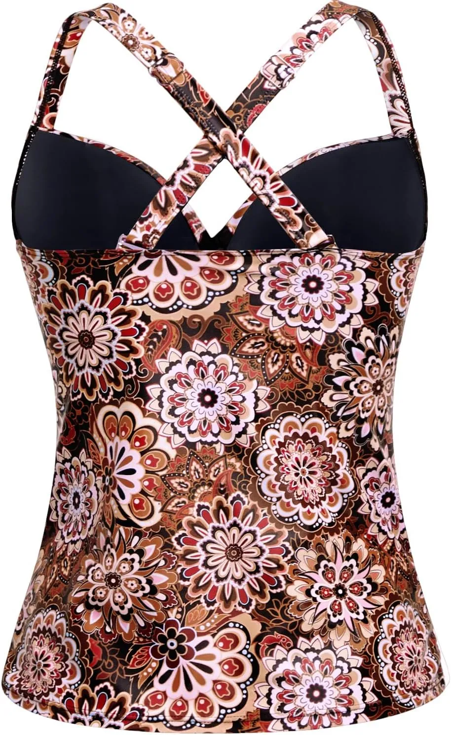 Women's Underwire Tankini Top Only - Push Up Swimsuit Top with Bra Support Tummy Control Bathing Suit Top No Bottom 2025