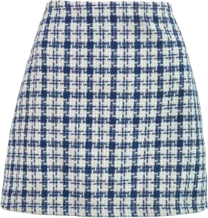 Women's Versatile Woolen Skirt Sexy High Waist Retro Skirt Dress Plaid A-line Short Trendy Casual Skirt Dresses,