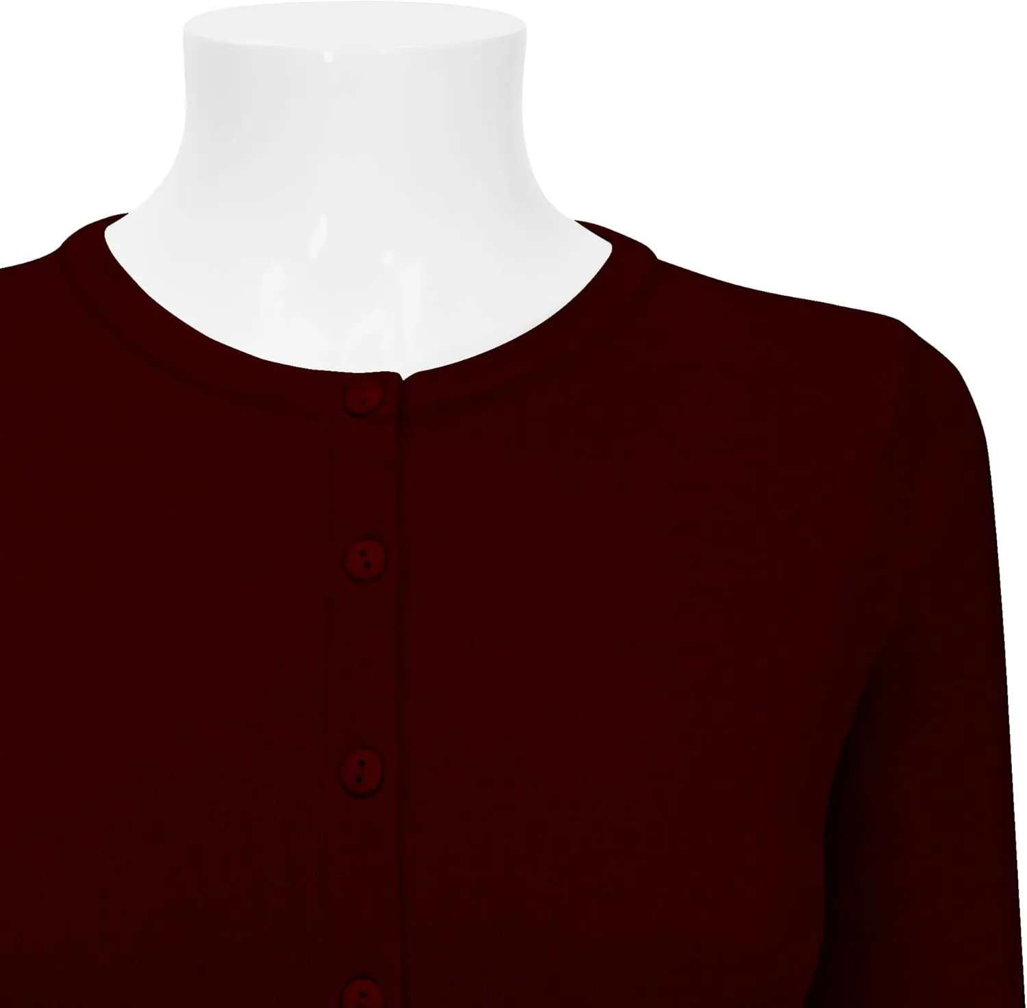 YEMAK Women's Knit Cardigan Sweater  Long Sleeve Crewneck Basic Classic Casual Button Down Soft Lightweight Knitted Top
