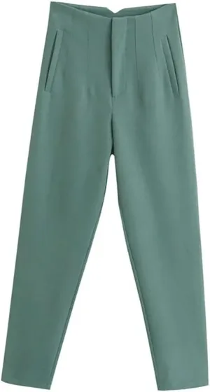Yeuyyben Woman Pants Autumn Fashion Loose Harem Pants Multicolor Pockets High Waist Trousers