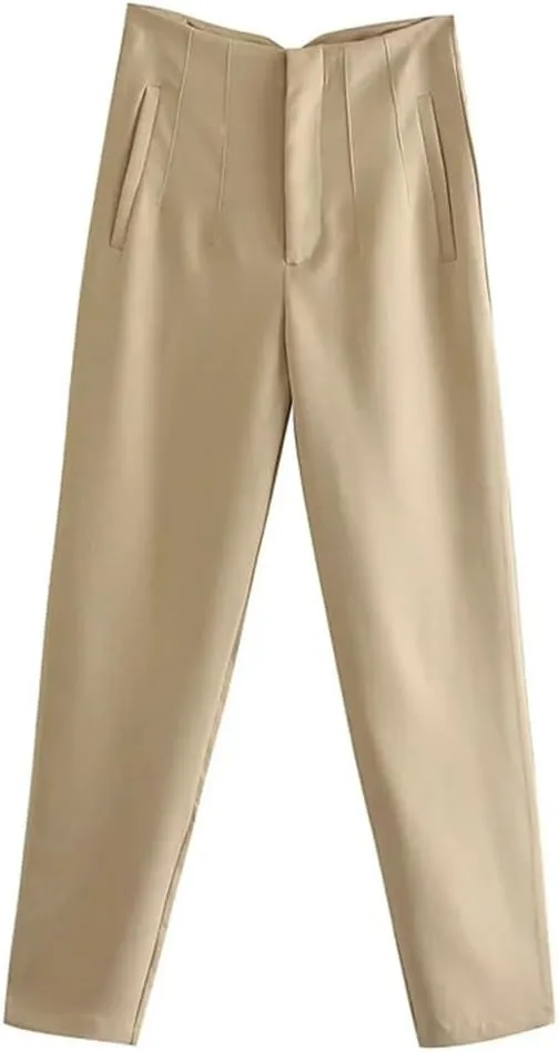 Yeuyyben Woman Pants Autumn Fashion Loose Harem Pants Multicolor Pockets High Waist Trousers