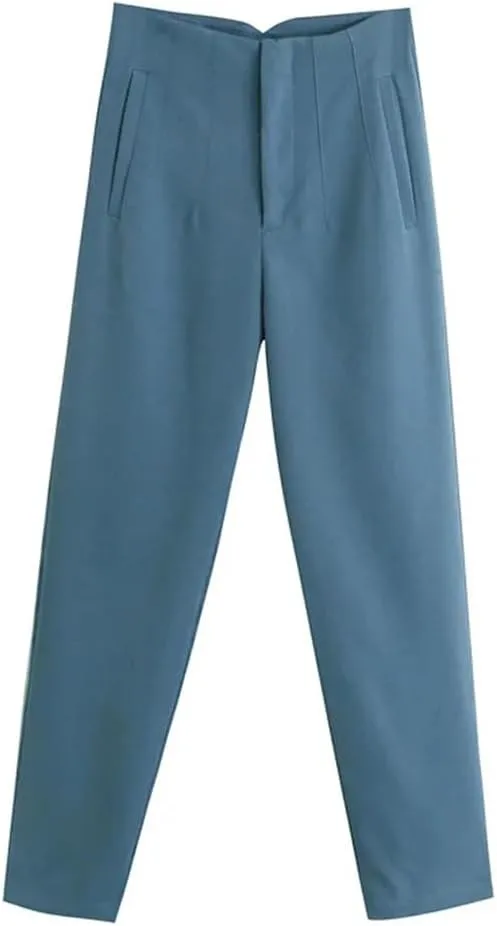 Yeuyyben Woman Pants Autumn Fashion Loose Harem Pants Multicolor Pockets High Waist Trousers