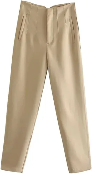 Yeuyyben Woman Pants Autumn Fashion Loose Harem Pants Multicolor Pockets High Waist Trousers