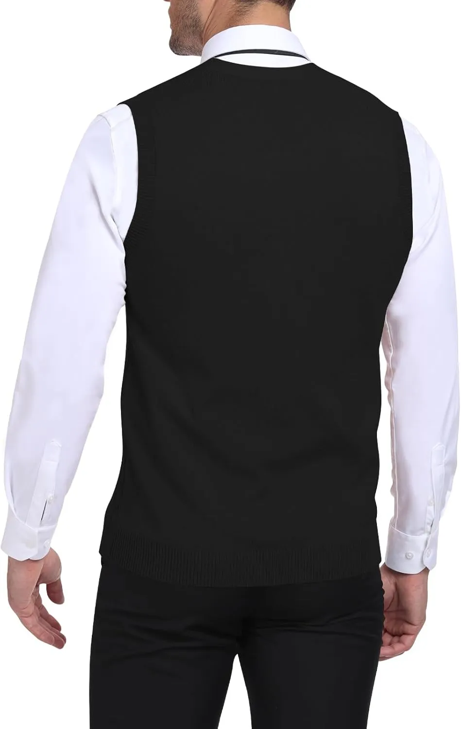 YTD Men's Sleeveless Sweater Vest V-Neck Casual Cable Knit Button Down Cardigan Vest