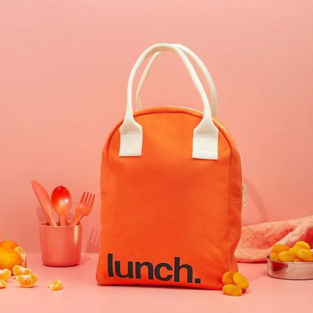 Zipper Lunch Bag - Lunch in Poppy by Fluf