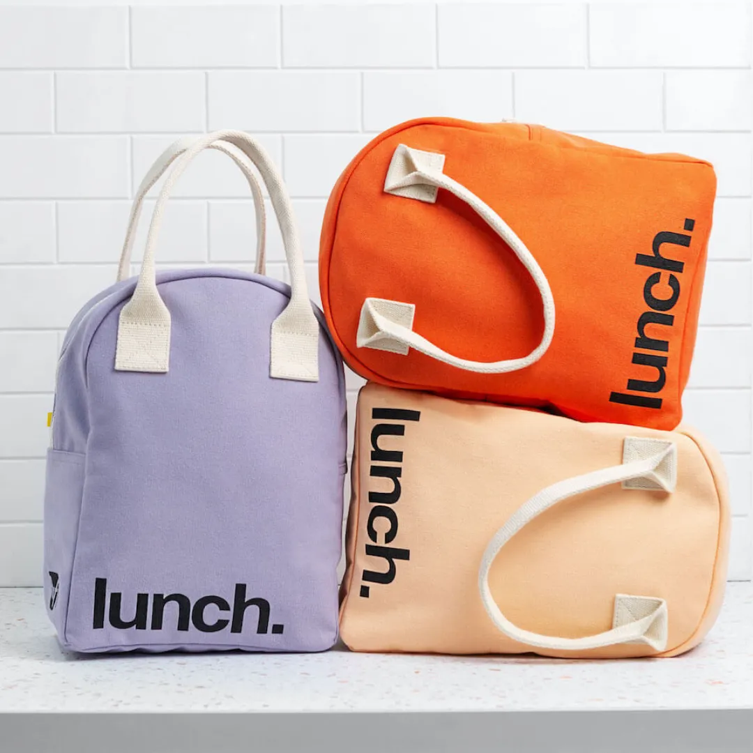 Zipper Lunch Bag - Lunch in Poppy by Fluf