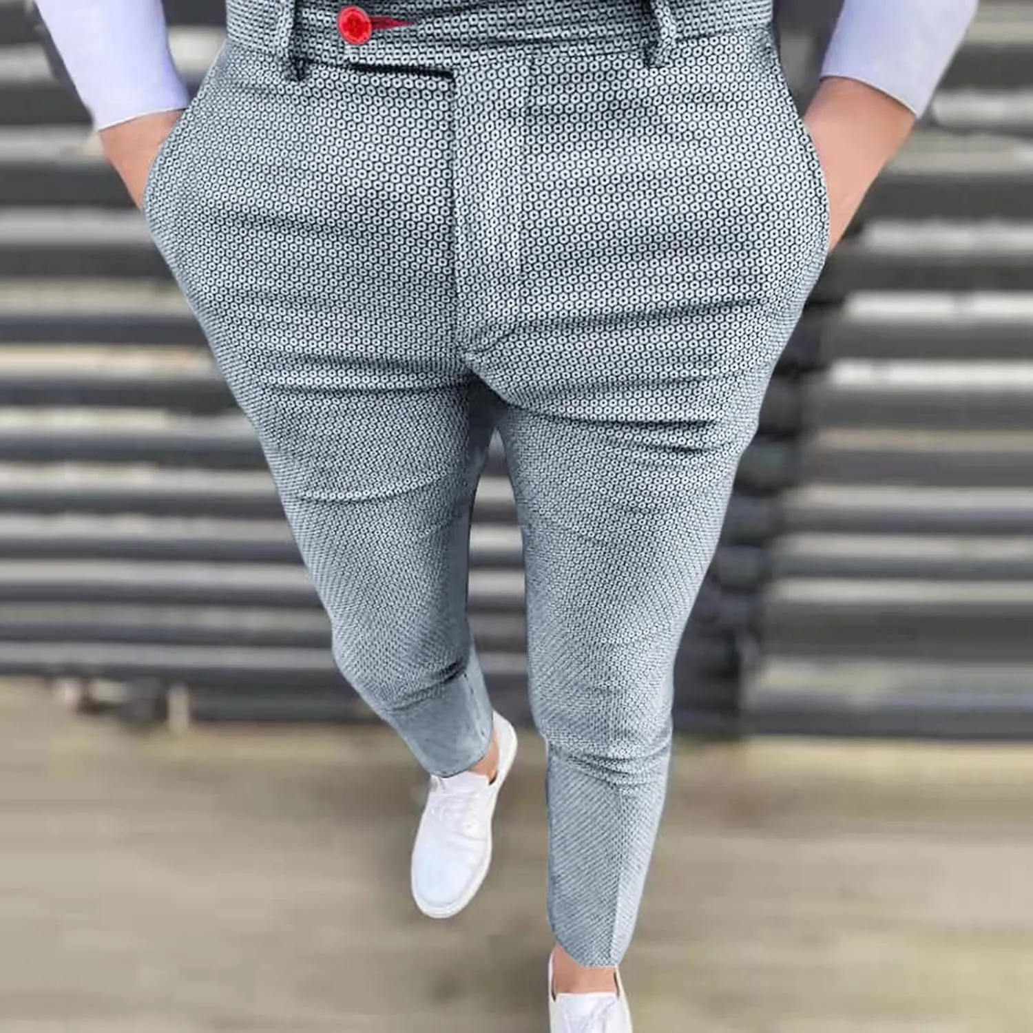 ZYXTIM Men's Dress Pants Flat Front Stretch Skinny Slim Fit Business Casual Fashion Golf Pencil Chinos Pants Big and Tall