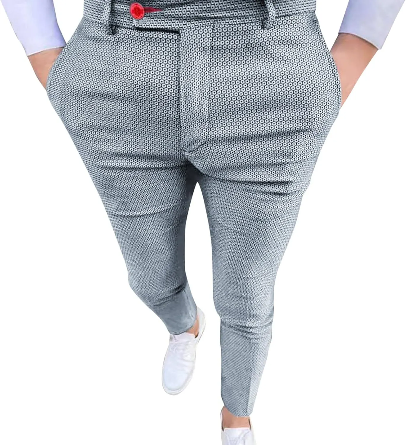 ZYXTIM Men's Dress Pants Flat Front Stretch Skinny Slim Fit Business Casual Fashion Golf Pencil Chinos Pants Big and Tall